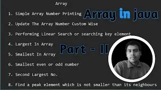 Solve Common Problems with Array in Java |  CREATE , UPDATE , SEARCH , LARGEST , SMALLEST | Part(2)