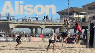 Alison Cerutti Alvaro Filho v Peter Connole Thomas Hurst HBO 20-19 Set 2 #beachvolleyball #ericcam 
