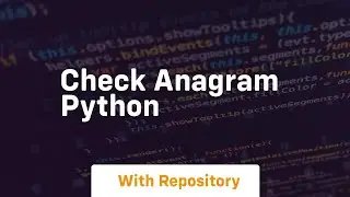 check anagram python