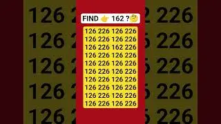 Find the odd number 162 #shorts #shortvideo #youtubeshorts #ytshorts #youtube #viral #music #quiz