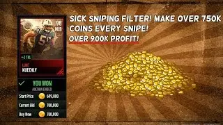 MADDEN MOBILE 17 OVER 700K PER SNIPE! INSANE SNIPING FILTER MAKE MILLIONS OF COINS!