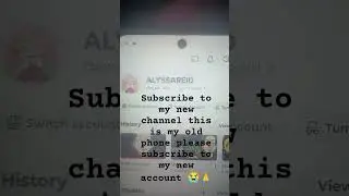 subscribe to my new channel my old one is not working 😭