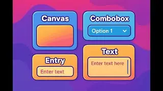 Canvas, Combobox, Entry and Text widget in python tkinter