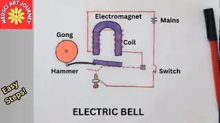 How to Draw Bell Circuit | Easy Electrical Circuit Diagram for Students