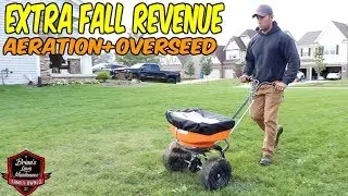 How To Fix An Ugly Lawn With Brandon Doing Aeration And Lawn Overseeding