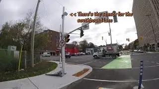 Triggering the bicycle traffic light on O&rsquo;Connor bicycle lane at Isabella.