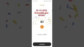 #overwallet  quiz answer  29-12-2023