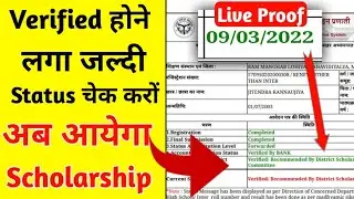 Verified/ Recommended By District Scholarship Committee || UP Scholarship Latest News 2022