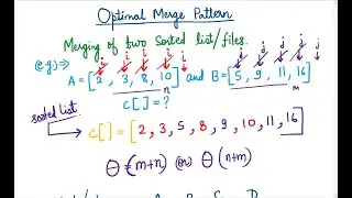 Optimal Merge Pattern | Greedy Method | analysis and design of algorithm