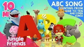 ABC Song, Counting From One to Ten, and Other Songs - 10 Min Jungle Friends Nursery Rhymes
