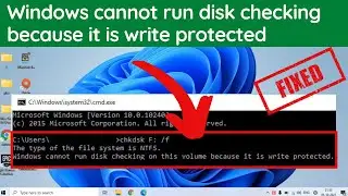 Windows не может выполнить проверку диска, так как он защищен от записи.