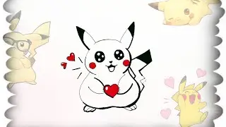 Pikachu cartoon drawing very simple | Easy to draw