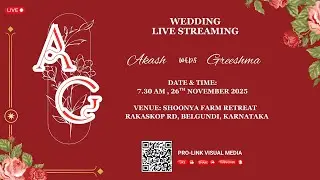 Akash Weds  Greeshma   | Wedding Ceremony Live | Shoonya Farm Retreat, Belagavi