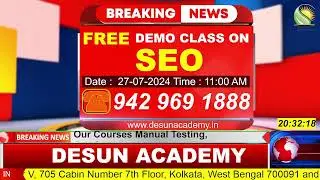 Free Demo Class on SEO || Desun Academy - Get Placed by Skills || DATE 27.07.2024 || TIME : 11:00AM