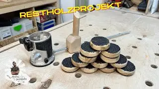 Restholzprojekt / Fräszirkel und Benchcoockies aus Restmaterialien