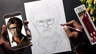 Jailer Rajinikanth Drawing 🔥 | Step by step Outline tutorial