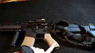 Airsoft gear: guns, vest, accessories