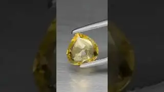 GRA Certified 0.68Ct Natural Yellow Sapphire Africa Heated Heart shape Gemstone #gemstone #sapphire