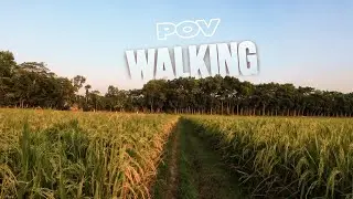 POV 4k Walking in the village green field | TIMEPASS WALKING #pov