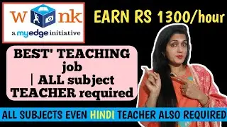 Best Online Teaching platform 🔥|Work from home |  Freshers can apply |Teaching Jobs || wonk app