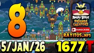 Angry Birds Friends Level 8 Tournament 1677 Highscore  POWER-UP walkthrough