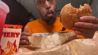 Burger King ( Fiery Menu) Fiery Whopper, Mozzarella Fries , & Strawberry Sprite Review