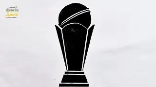 Drawing Tutorial: How to Draw an ICC Champions Trophy Tattoo #art #drawing #championstrophy2025