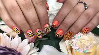 Cheetos nail art (дизайн маникюра)