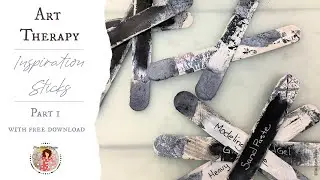 Art Therapy | Mixed Media Inspiration Prompt Sticks Part 1   Gel Printing  PDF Download