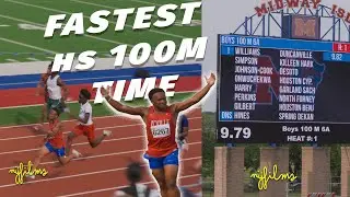 Brayden Williams 9.82 100m Fastest HS Time Duncanville