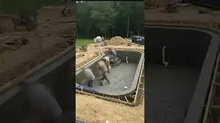 Cinematic Pool Construction Timelapse  #constructiontimelapse #pool #bathroomdecor  #poolparty