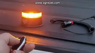 Agrieyes Amber Beacon Light 4.2inch Permanent Mount