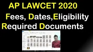 AP Lawcet 2020 & Required Documents.