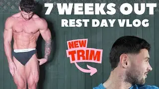 7 WEEKS OUT REST DAY VLOG & NEW TRIM