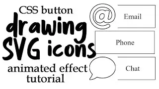 Animated CSS Button Hover Tutorial | SVG Icons Drawing Effect