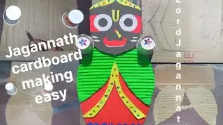 How to make Lord Jagannath // Jagannath Idol Making From Cardboard // Lord Jagannath Murti // Easy 