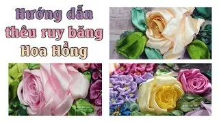 Thêu ruy băng | Học thêu ruy băng hoa hồng