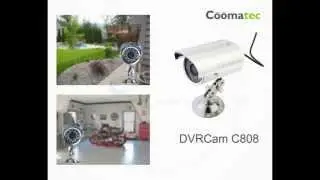 Coomatec DVRCam CCTV Camera All In One DVR Micro SD Card CCTV Video Demo In Commercial Street C808