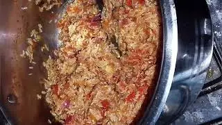 How I made Smoky ghana jollof rice