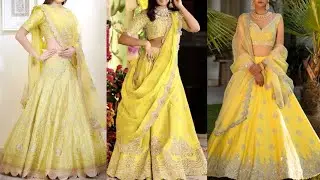 Yellow Colour Embroidery Lehenga Choli Designs || Weeding Wear Yellow Lehenga Choli Designs Ideas
