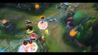LOL Twisted Fate Highlight (a Single Red Card & Triple Kill)