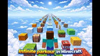 I made 500 jumps in infinet parkour in Minecraft