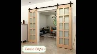 Sliding Barn Door Hardware Kit for Single/Double Door CCJH