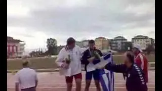 1st Black Sea Games Greek athlete taking gold medal