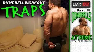 Home Trap Workout with Dumbbells | 30 Days to Build Pecs, Delts & Trap Muscles - Dumbbells Only!