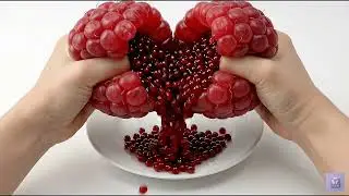 Satisfying ASMR Fruit Ball Reveal pt 2. 🍎🍊🍌🍋🍇🍒🍑🎃 