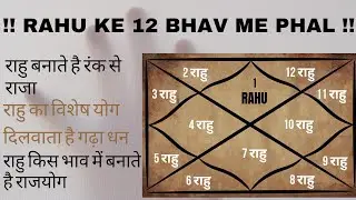 Kundali ke 12 bhav me Rahu, राहु का फल कुंडली के 12 भाव मैं, Rahu ki Dasha #rahu #astrology #jyotish