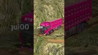 Truck passing through steep road #mudrunner #simulation #truck #shorts