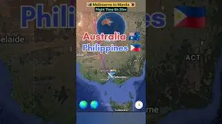 Melbourne 🇦🇺 to Manila 🇵🇭 flight Route direct flight ✈️ Operator by Philippines Airlines
