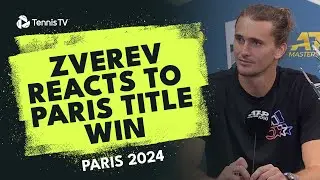 Alexander Zverev Reacts To Winning The Rolex Paris Masters | Paris 2024